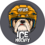Poster With Image Bulldog In A Yellow Ice Hockey Helmet Sticker