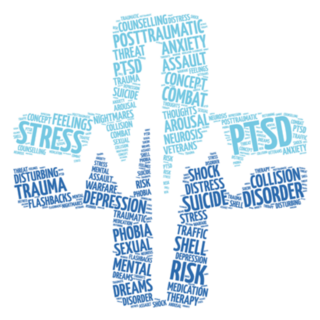 Posttraumatic Stress Disorder Cross Sticker