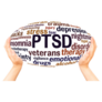Posttraumatic Stress Disorder Word Cloud Hand Sticker