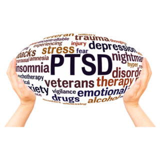Posttraumatic Stress Disorder Word Cloud Hand Sticker