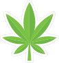 Pot Leaf Hippie Sticker