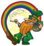 Pot O Gold Leprechaun Sticker