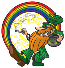 Pot O Gold Leprechaun Sticker