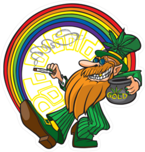 Pot O Gold Leprechaun Sticker