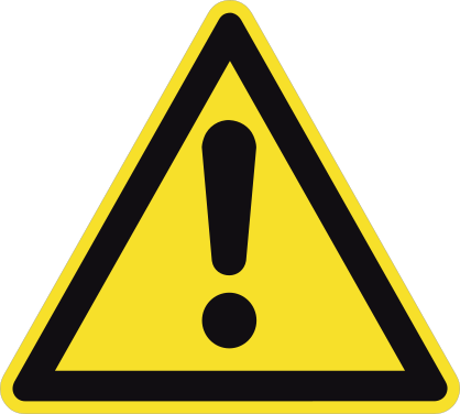 Potential Danger Sign Sticker