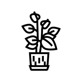 Potted Plant Transfer Sticker