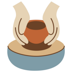 Potters Wheel Hands Sticker