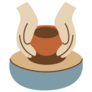 Potters Wheel Hands Sticker