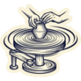 Potters Wheel Sketch Sticker