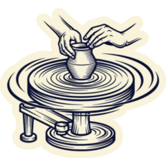 Potters Wheel Sketch Sticker