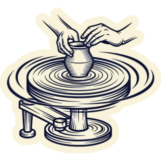 Potters Wheel Sketch Sticker
