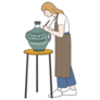 Pottery Artist Sticker