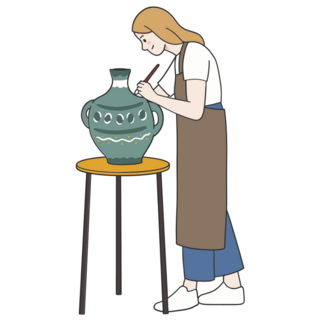 Pottery Artist Sticker