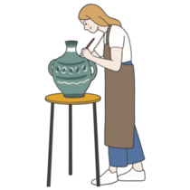 Pottery Artist Sticker