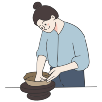 Pottery Maker Icon Sticker
