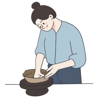 Pottery Maker Icon Sticker