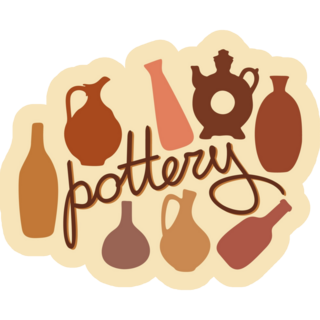 Pottery Vase Logo Sticker