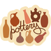 Pottery Vase Logo Sticker
