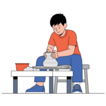 Pottery Worker Sticker