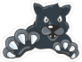 Pouncing Cartoon Panther Mascot Sticker