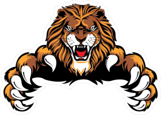 Pouncing Lion Sticker