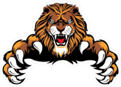 Pouncing Lion Sticker