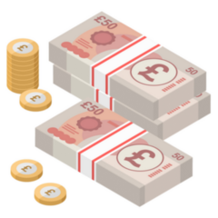 Pound Sterling Banknotes Sticker