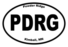 Powder Ridge Oval Sticker