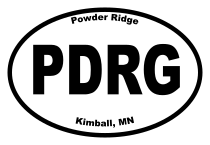 Powder Ridge Oval Sticker