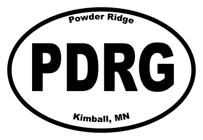 Powder Ridge Oval Sticker