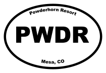 Powderhorn Resort Oval Sticker