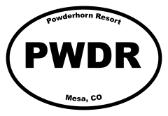 Powderhorn Resort Oval Sticker
