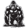 Powerful Gorilla Sticker