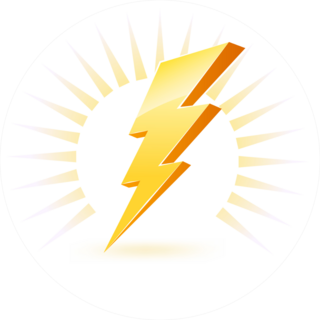 Powerful Lighting Symbol Sticker