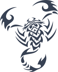 Powerful Tribal Scorpion Sticker