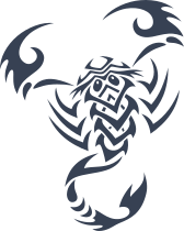 Powerful Tribal Scorpion Sticker