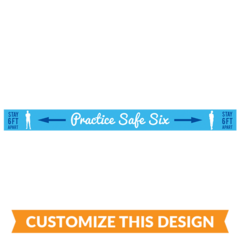 Practice Safe Six Line Floor Stickers