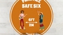 Practice Safe Six Orange Circle Floor Sticker