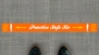 Practice Safe Six Orange Line Floor Sticker