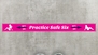 Practice Safe Six Pink Line Floor Sticker