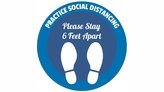 Practice Social distancing Circle Floor Sticker