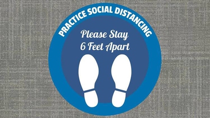 Practice Social distancing Circle Floor Sticker