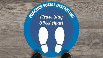 Practice Social distancing Circle Floor Sticker