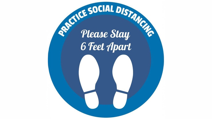 Practice Social distancing Circle Floor Sticker