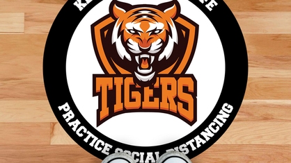 Practice Social Distancing Mascot Floor Sticker