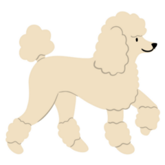 Prancing Poodle Sticker