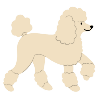 Prancing Poodle Sticker