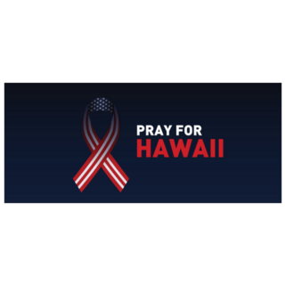 Pray For Hawaii Flag Ribbon Sticker