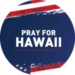 Pray For Hawaii, USA Flag Sticker