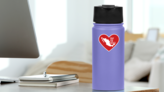 Pray For Mexico Heart Sticker on a Water Bottle (New) example